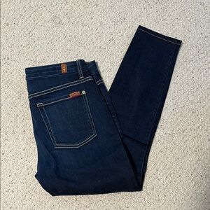 Excellent Condition 7 for All Mankind Women's Dark Blue Jeans